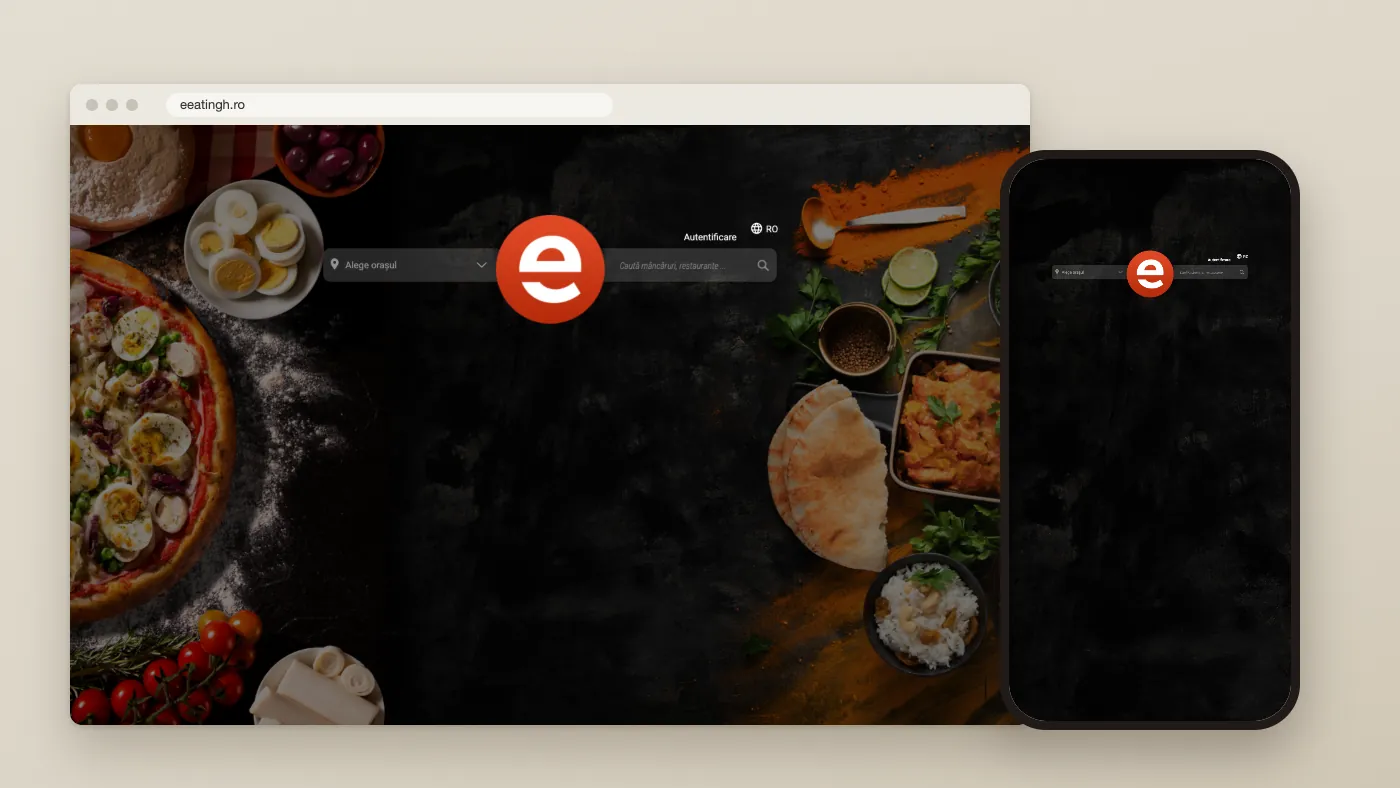 Startseite der Website von eeatingh, Screenshot vom 13.10.2026